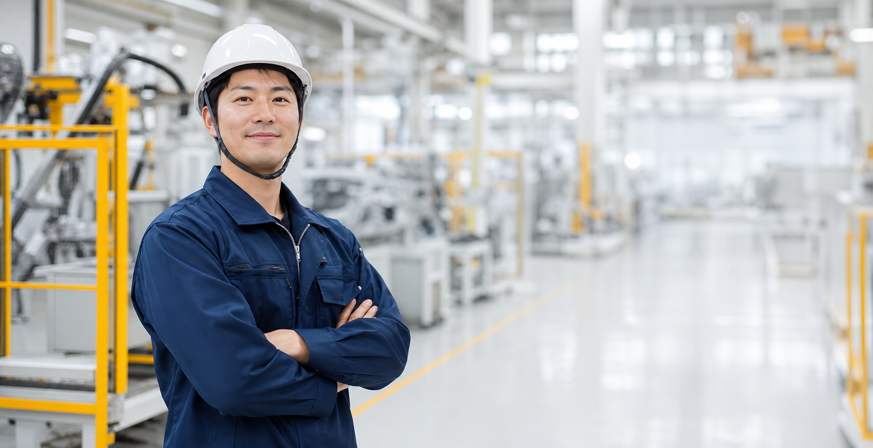 Profissional em ambiente industrial no Japão, imagem ilustrativa.